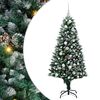 vidaXL Kunstkerstboom Groen 150 cm PVC en Staal en Plastic