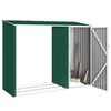 vidaXL Brandhoutschuur 245x98x159 cm gegalvaniseerd staal groen