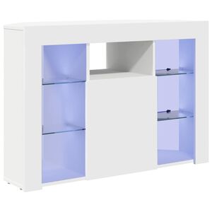 vidaXL Hoek LED TV Kast 100x40x68cm Wit Bewerkt hout
