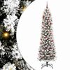 vidaXL Kunstkerstboom Wit 210 cm PVC en Metaal en Plastic