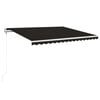 vidaXL Luifel automatisch uittrekbaar 400x350 cm antracietkleurig