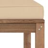 vidaXL Voetensteun met beige kussen
