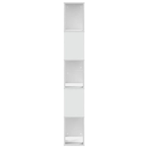 vidaXL Boekenkast 5-laags 45x23,5x162,5 cm bewerkt hout wit