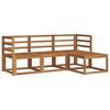 vidaXL Buiten bankenset met kussen 4 pcs Natuurlijk en Beige