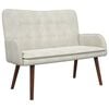 vidaXL Twee Persoons Sofa Cr&egrave;me 115 x 61 x 87 cm Fluweel