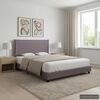 vidaXL Bedframe zonder matras stof taupe 135x190 cm