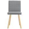 vidaXL Eetkamerstoelen 2 st stof lichtgrijs