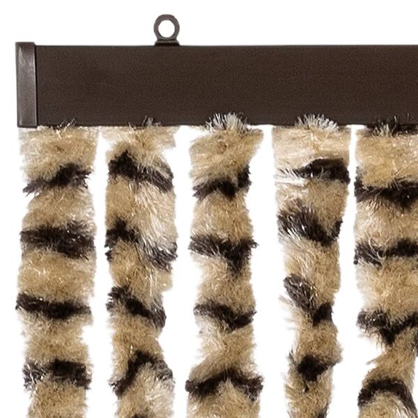 vidaXL Vliegengordijn 90x200 cm chenille beige en bruin