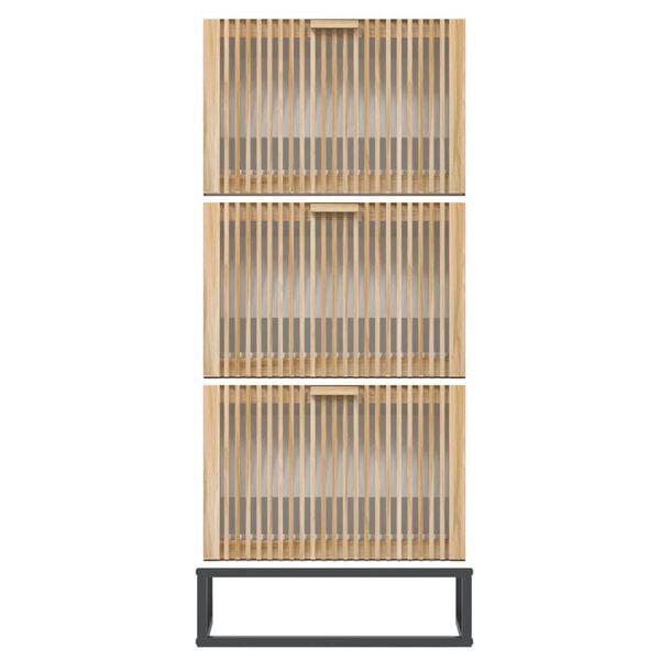 vidaXL Schoenenkast 52x25x120 cm bewerkt hout wit