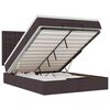vidaXL Ottoman bed met matras 140x200cm stof donkerbruin