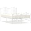 vidaXL Bedframe met hoofd- en voeteneinde&nbsp;metaal wit 120x190 cm