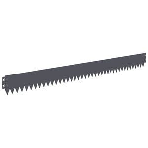 vidaXL Gazonrand 20 st 103 x 10 cm Staal Antraciet