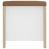 vidaXL Opbergdoos met kussen wit & sonoma eiken 105x40x45 cm