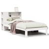 vidaXL Bed met boekenkast zonder matras grenenhout wit 90x190 cm