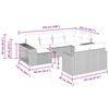 vidaXL 10-delige Loungeset met kussens poly rattan zwart