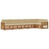 vidaXL Buiten bankenset met kussen 6 pcs Natuurlijk en Beige
