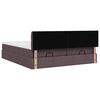 vidaXL Ottoman bed met matrassen en LED's 160x200cm stof donkerbruin