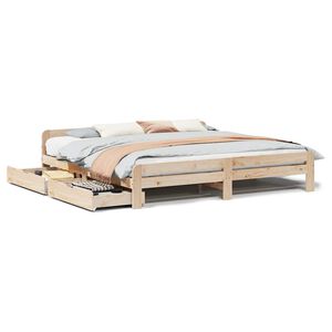 vidaXL Bedframe zonder matras massief grenenhout 200x200 cm