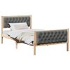 vidaXL Bedframe Donkergrijs 100 x 200 cm Massief grenenhout