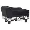 vidaXL Hondenbank 57x34x36 cm pluche zwart
