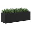 vidaXL Plantenbakken met 3 potten 2 st 105x30x32 cm poly rattan zwart