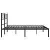 vidaXL Bedframe met hoofdbord metaal zwart 160x200 cm