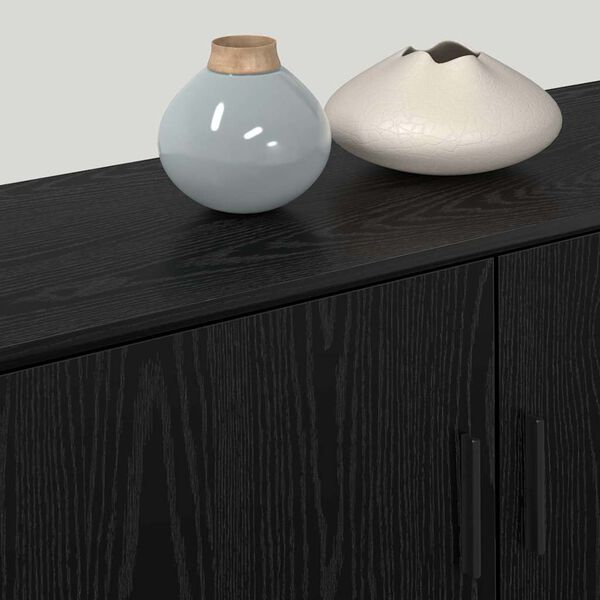 vidaXL Wandtv-kast Set 3 pcs Zwart Eiken 100 x 34,5 x 40 cm