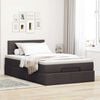 vidaXL Ottoman bed met matras en LED's 120x190 cm stof donkerbruin