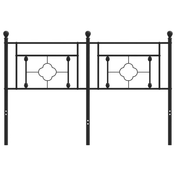 vidaXL Vervangend hoofdbord 140 cm metaal zwart