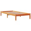 vidaXL Bedframe met hoofdbord massief grenenhout wasbruin 90x190 cm