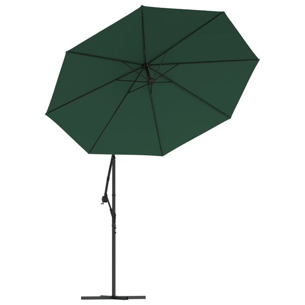 vidaXL Vervangingsdoek voor zweefparasol 350 cm groen