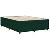 vidaXL Bedframe zonder matras 140x190 cm fluweel donkergroen
