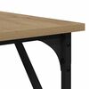 vidaXL Bureau Artisan Eiken 149 x 149 x 75 cm Bewerkt hout