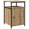 vidaXL Nachtkastje artisanaal eikenkleurig Bewerkt hout