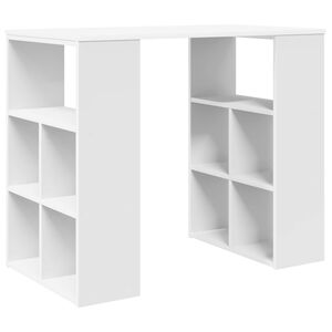 vidaXL Bureau Wit Bewerkt hout 90 x 50 x 75 cm