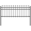 vidaXL Ringhek TILBURG 200 x 130 cm Gepoedercoat staal Zwart