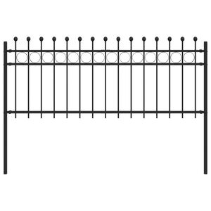 vidaXL Ringhek TILBURG 200 x 80 cm Gepoedercoat staal Zwart