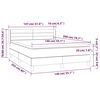 vidaXL Boxspring met matras fluweel zwart 140x200 cm