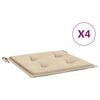 vidaXL Tuinstoelkussens 4 st 50x50x4 cm oxford stof beige