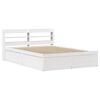 vidaXL Bedframe met hoofdbord massief grenenhout wit 150x200 cm