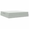 vidaXL Opbergbed met matras met matras Lichtgrijs 200 x 200 cm Fluweel