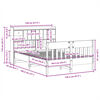 vidaXL Bedframe zonder matras massief grenenhout 140x190 cm