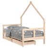 vidaXL Kinderbedframe met lades 80x160 cm massief grenenhout