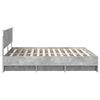 vidaXL Bedframe met hoofdeinde Beton Grijs 180 x 200 cm Bewerkt hout