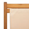vidaXL Strandstroelen 2 st inklapbaar stof en massief hout beige