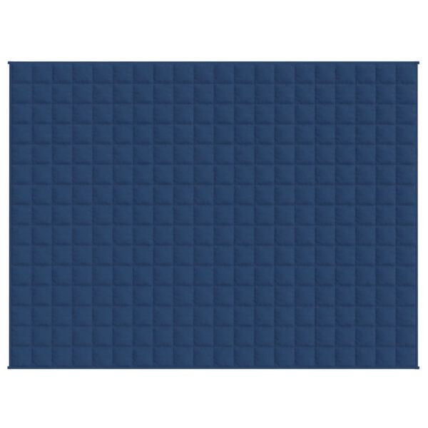 vidaXL Verzwaringsdeken 150x200 cm 11 kg stof blauw