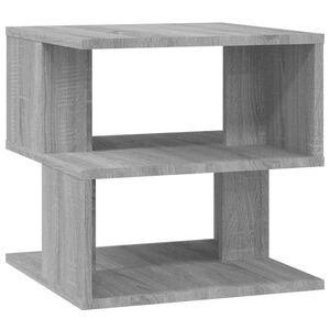 vidaXL Bijzettafel 40x40x40 cm bewerkt hout grijs sonoma eikenkleurig