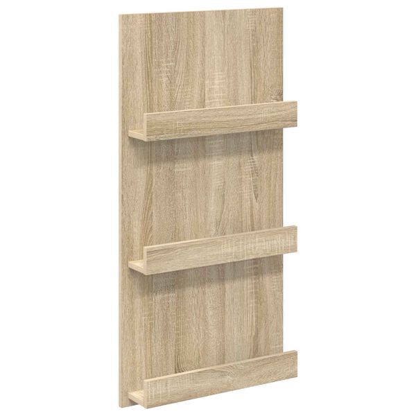 vidaXL Tijdschrift Rek Sonoma Eiken 51 x 11 x 102 cm Bewerkt hout
