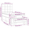 vidaXL Boxspring met matras fluweel roze 90x200 cm