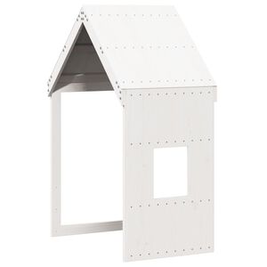 vidaXL Kinderbedhuisje 60x89x134,5 cm massief grenenhout wit